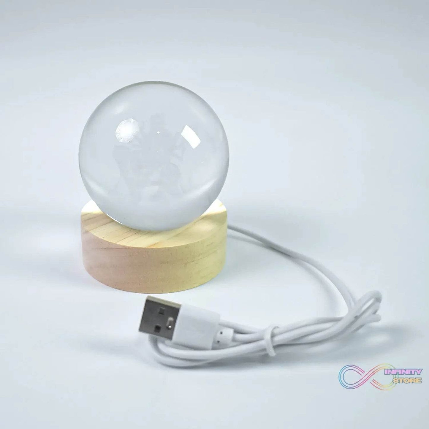 Ambaji 3D Crystal Ball lamps With Base (1 Pc) - infinityexculsivestore.com