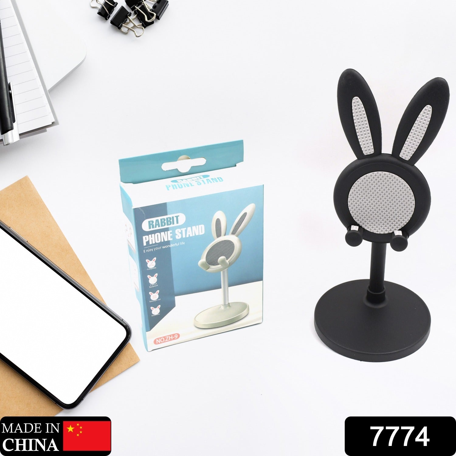 Cute Bunny Phone Stand, Angle Height Adjustable Phone Stand for Desk, Kawaii Phone Holder Desk Accessories, Easter Bunny Gifts Favor for Girl & Boys Accessories for Phone, Tablet, Easter Gifts Favors - infinityexculsivestore.com