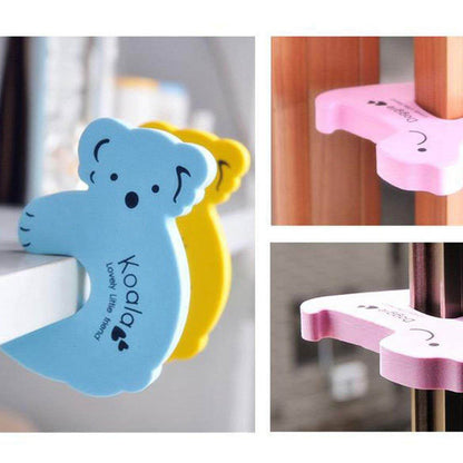Animal Shape Door Stopper Lock Safety Guard, Kids Safety and Protection Finger Pich Door Guard, Baby Safety Cute Animal Security Door Stopper (2pc Set) - infinityexculsivestore.com