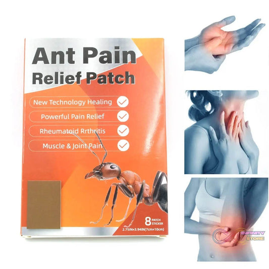 Ant Pain Relief Patch - Pack of 8 Patches | Instant Relief from Muscular Pain & Joint Pain| Natural Pain Relief Patches | Powerful Pain Relief, No Side Effects - infinityexculsivestore.com