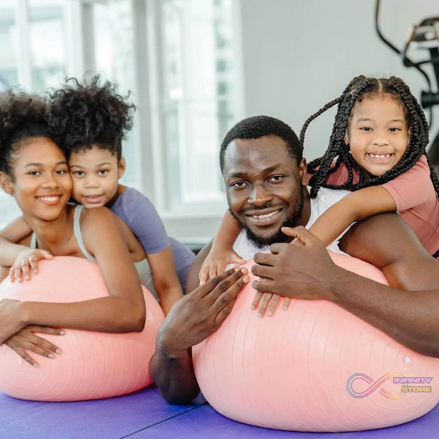 Anti Burst 65 cm Exercise Ball with Inflation Pump, Non-Slip Gym Ball, for Yoga, Pilates, Core Training Exercises at Home and Gym- Suitable for Men and Women - infinityexculsivestore.com