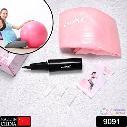 Anti Burst 65 cm Exercise Ball with Inflation Pump, Non-Slip Gym Ball, for Yoga, Pilates, Core Training Exercises at Home and Gym- Suitable for Men and Women - infinityexculsivestore.com