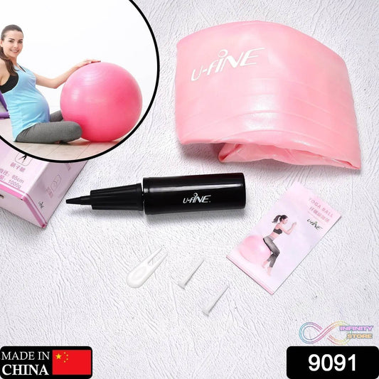 Anti Burst 65 cm Exercise Ball with Inflation Pump, Non-Slip Gym Ball, for Yoga, Pilates, Core Training Exercises at Home and Gym- Suitable for Men and Women - infinityexculsivestore.com
