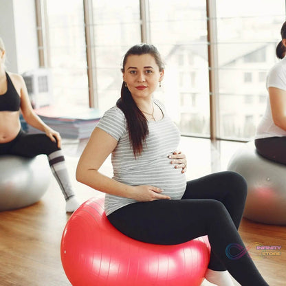 Anti Burst 65 cm Exercise Ball with Inflation Pump, Non-Slip Gym Ball, for Yoga, Pilates, Core Training Exercises at Home and Gym- Suitable for Men and Women - infinityexculsivestore.com
