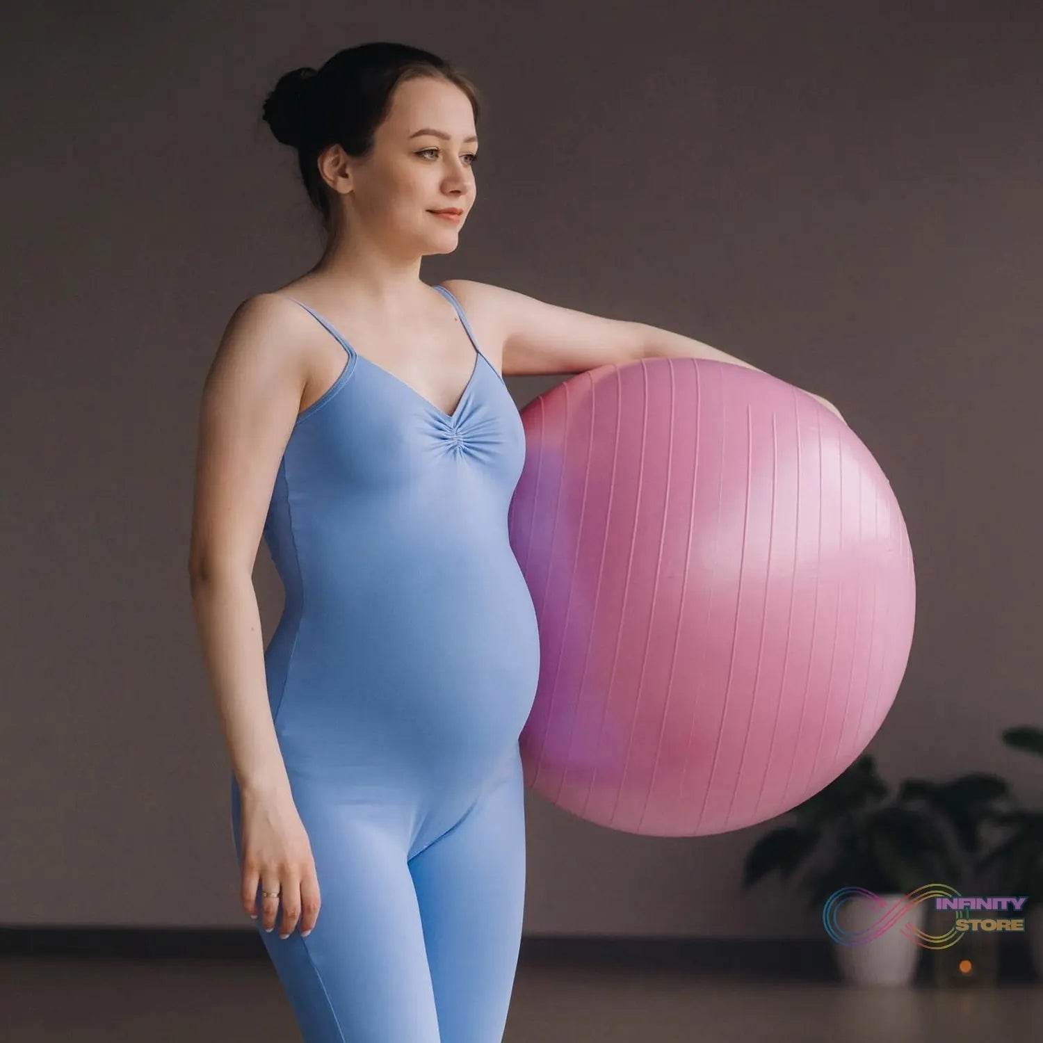 Anti Burst 65 cm Exercise Ball with Inflation Pump, Non-Slip Gym Ball, for Yoga, Pilates, Core Training Exercises at Home and Gym- Suitable for Men and Women - infinityexculsivestore.com