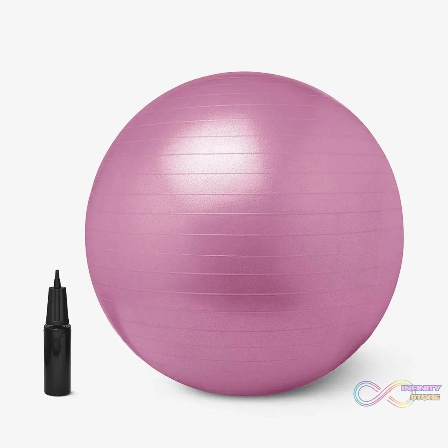 Anti Burst 65 cm Exercise Ball with Inflation Pump, Non-Slip Gym Ball, for Yoga, Pilates, Core Training Exercises at Home and Gym- Suitable for Men and Women - infinityexculsivestore.com