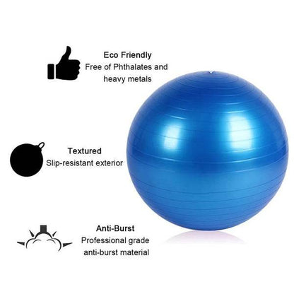 Anti-Burst Exercise Heavy Duty Gym Ball (Multicolour) (75Cm) - infinityexculsivestore.com