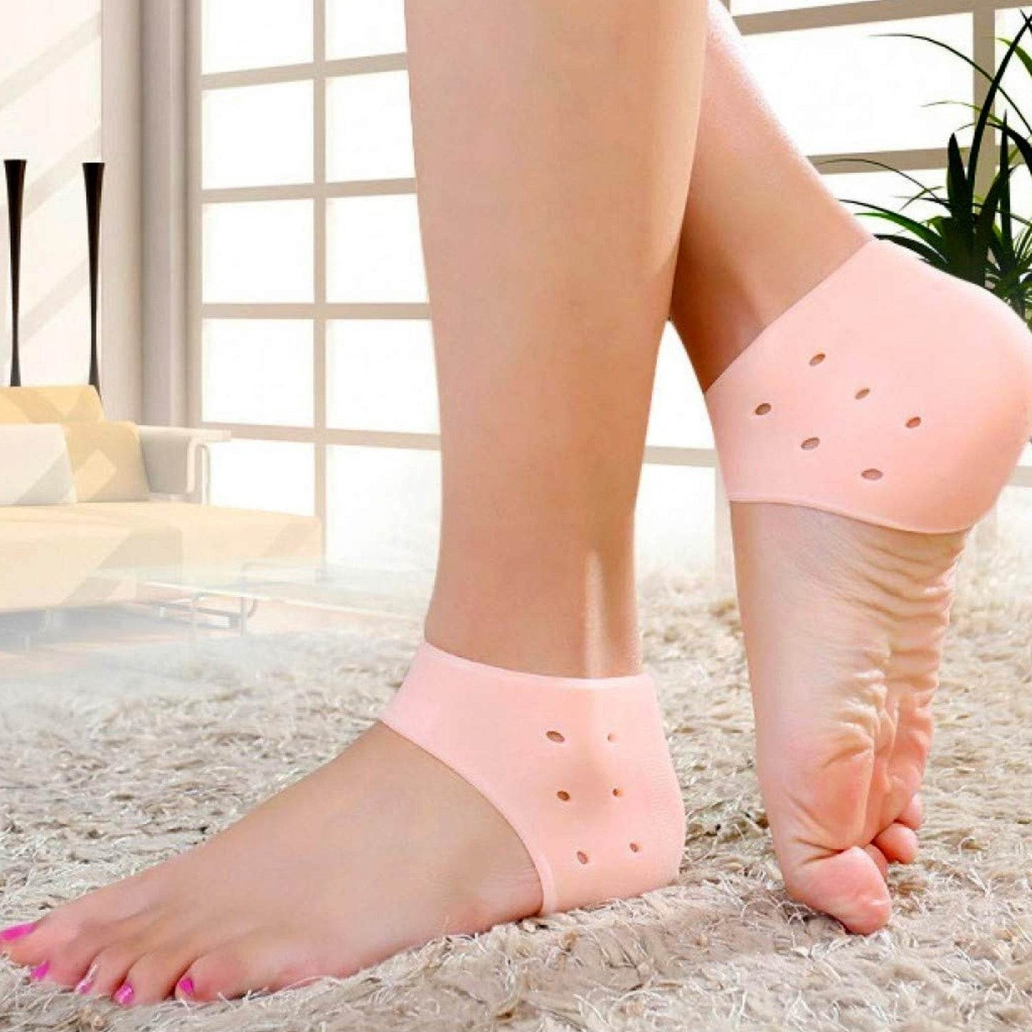 Anti Crack Silicon Gel Heel Moisturizing Socks for Foot Care Men Women (Loose Pack) - infinityexculsivestore.com