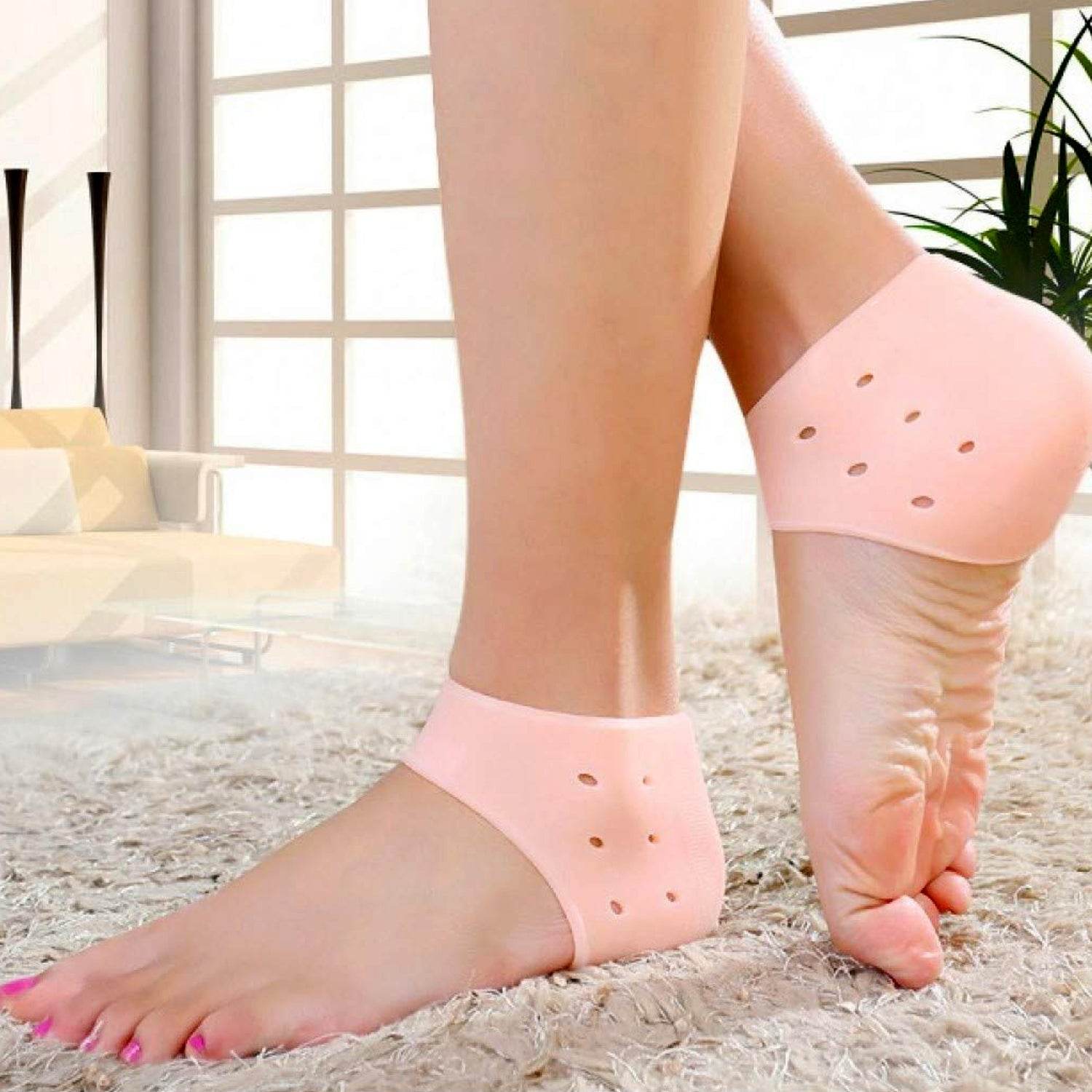 Anti Crack Silicon Gel Heel Moisturizing Socks for Foot Care Men Women (Loose Pack) - infinityexculsivestore.com