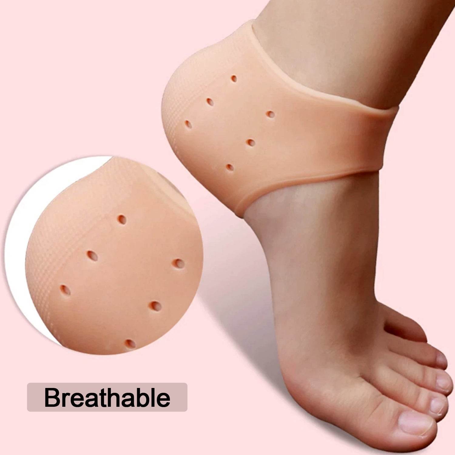 Anti Crack Silicon Gel Heel Moisturizing Socks for Foot Care Men Women (Loose Pack) - infinityexculsivestore.com