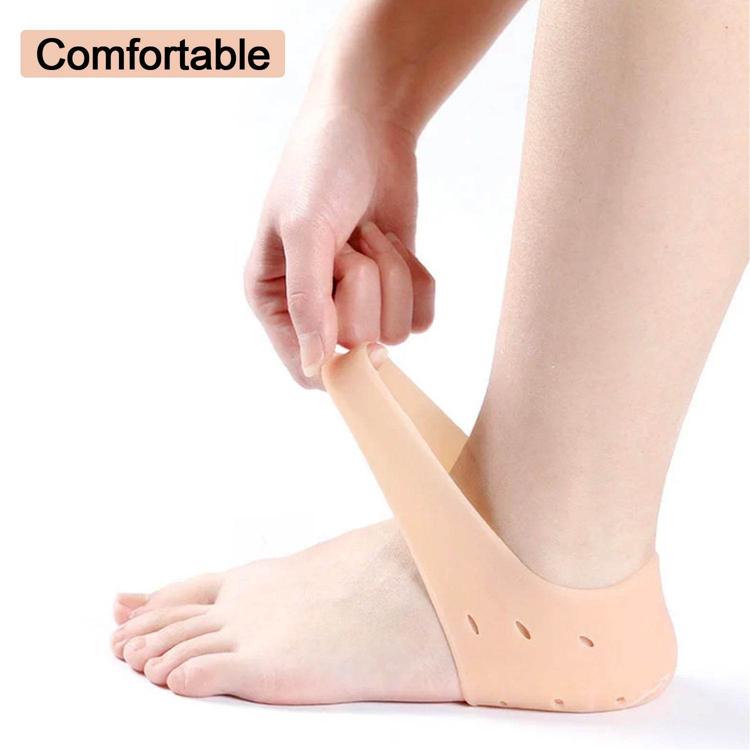 Anti Crack Silicon Gel Heel Moisturizing Socks for Foot Care Men Women (Loose Pack) - infinityexculsivestore.com