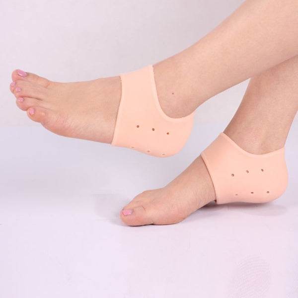Anti Crack Silicone Half Gel Heel And Foot Protector Moisturizing Socks - infinityexculsivestore.com