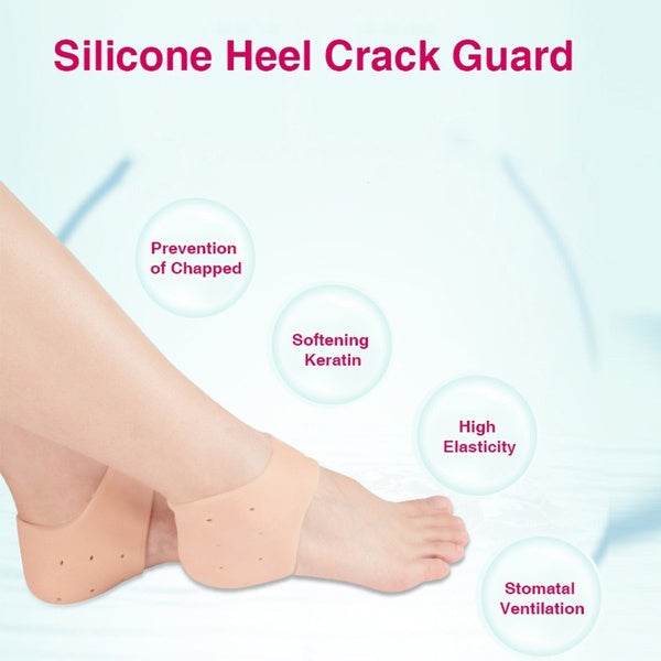 Anti Crack Silicone Half Gel Heel And Foot Protector Moisturizing Socks - infinityexculsivestore.com