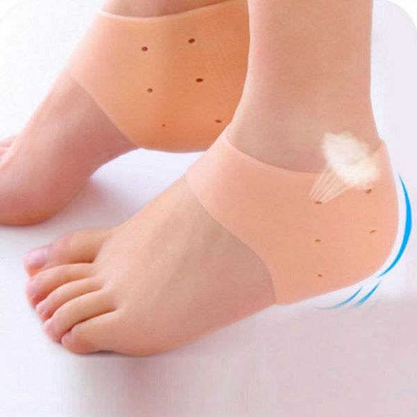 Anti Crack Silicone Half Gel Heel And Foot Protector Moisturizing Socks - infinityexculsivestore.com
