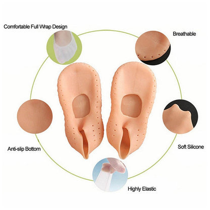 Anti Crack silicone Gel Foot Protector Moisturising Socks - infinityexculsivestore.com