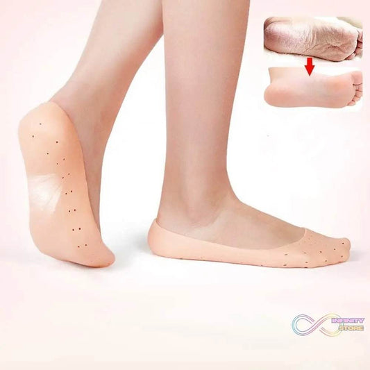 Anti Crack silicone Gel Foot Protector Moisturizing Socks - infinityexculsivestore.com