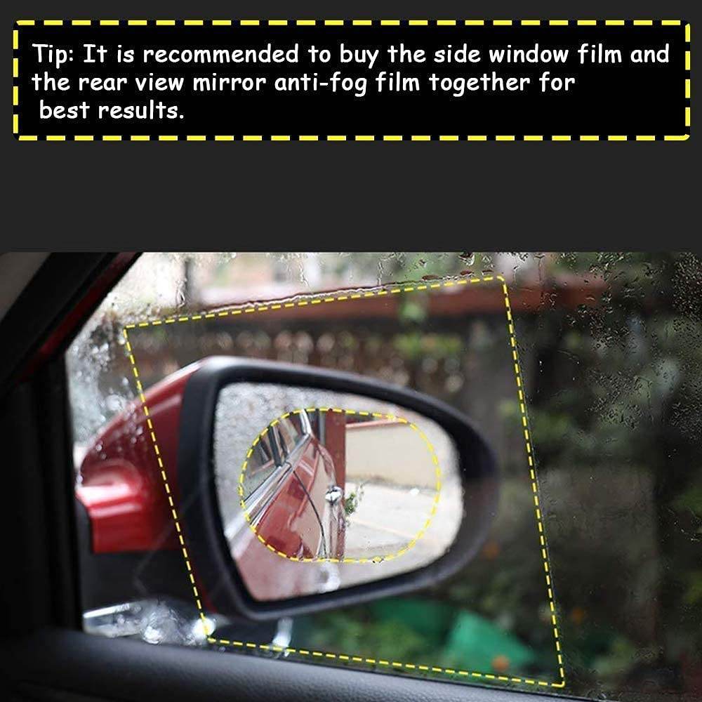 Anti Fog Anti Scratch Interior Rearview Car Mirror Film Waterproof HD Clear Protective Sticker Film for Safe Driving, Car Mirrors, Side Windows - infinityexculsivestore.com