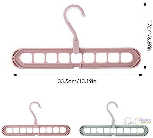Anti-Skid Plastic 9-Holes Magic Wardrobe Folding Hangers - infinityexculsivestore.com
