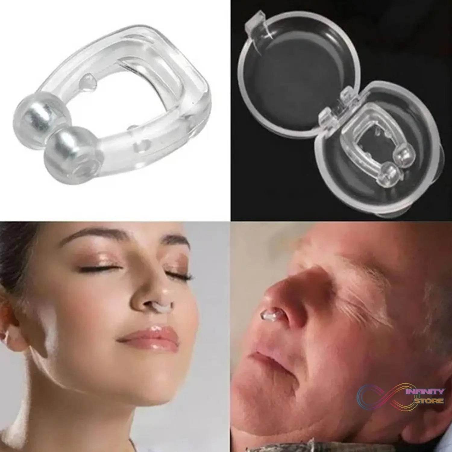Anti Snore device for men and woman Silicone Magnetic Nose Clip For heavy Snoring sleeper, Snore Stopper, Anti Snoring Device (1 Pc) - infinityexculsivestore.com