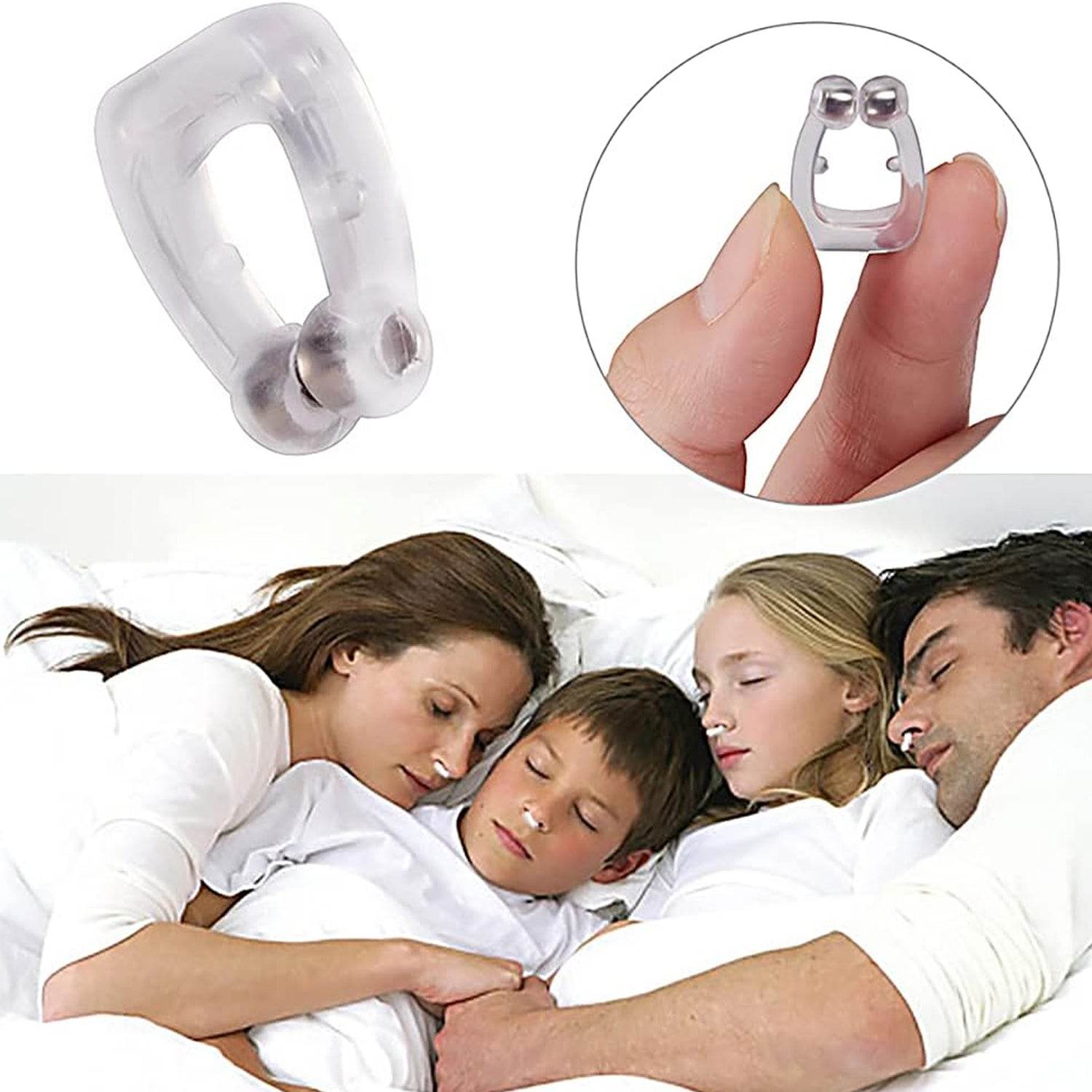 Anti Snore device for men and woman Silicone Magnetic Nose Clip For heavy Snoring sleeper, Snore Stopper, Anti Snoring Device (1 Pc) - infinityexculsivestore.com