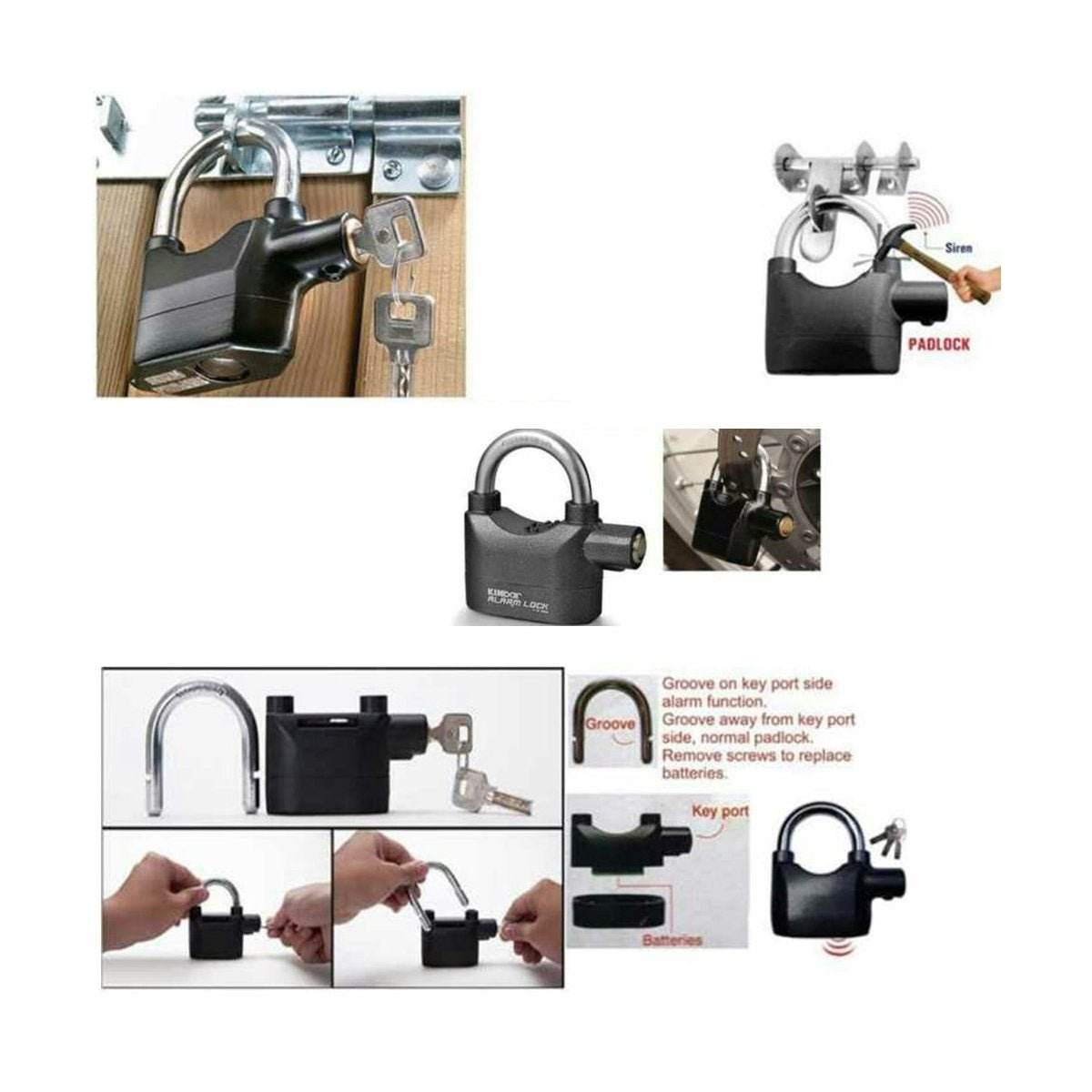 Anti Theft Security Pad Lock with Smart Alarm - infinityexculsivestore.com