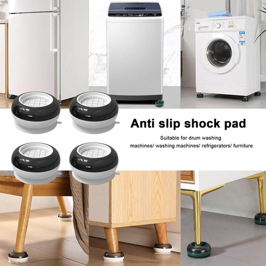 Anti Vibration Pads for Washing Machine, Washing Machine Base Foot Pads Non Slip Heighten Shock and Noise Cancelling Base Pads (4 pcs Set) - infinityexculsivestore.com