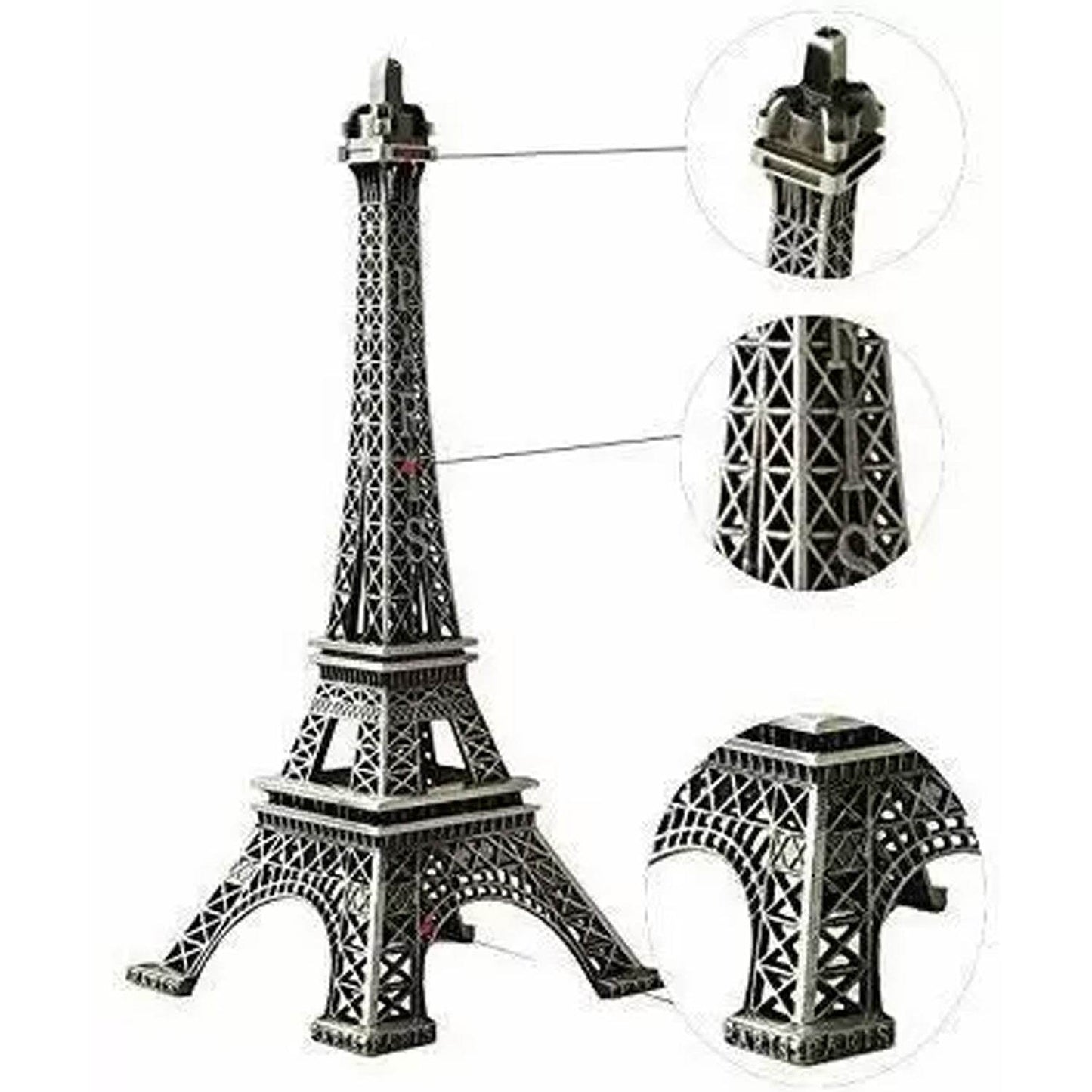 Antique Finish 3D Metal Paris Eiffel Tower Metal Craft Famous Landmark Building Metal Statue, Cabinet, Office, Gifts Decorative Showpiece. - infinityexculsivestore.com