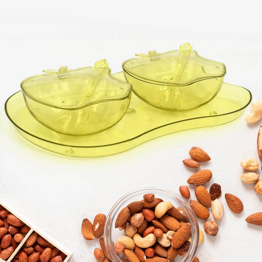 Apple Shape Tray Bowl Used For Serving Snacks And Various Food Stuffs. - infinityexculsivestore.com