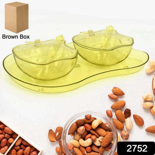 Apple Shape Tray Bowl Used For Serving Snacks And Various Food Stuffs. - infinityexculsivestore.com