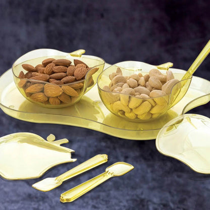 Apple Shape Tray Bowl Used For Serving Snacks And Various Food Stuffs. - infinityexculsivestore.com