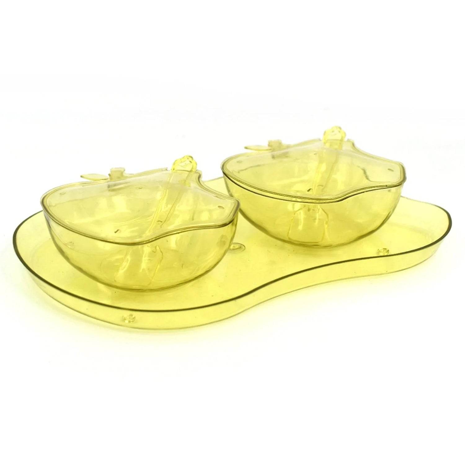 Apple Shape Tray Bowl Used For Serving Snacks And Various Food Stuffs. - infinityexculsivestore.com