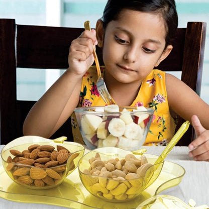 Apple Shape Tray Bowl Used For Serving Snacks And Various Food Stuffs. - infinityexculsivestore.com