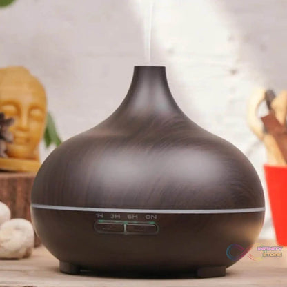 Aromatherapy Humidifier with 7 Colourful LED Light Change (500 ML Capacity / With Remote) - infinityexculsivestore.com