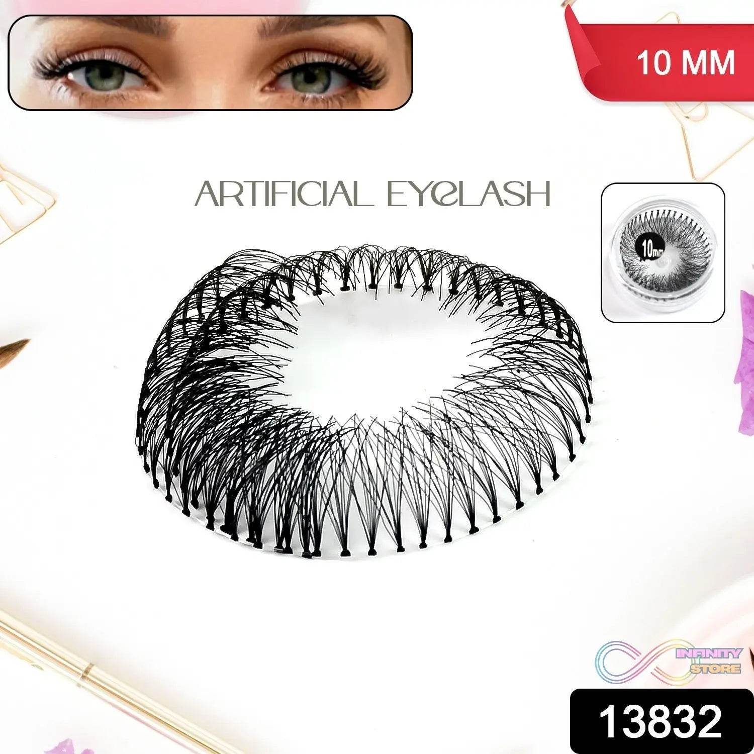 Artificial / Fake Eyelash Extensions Natural & Lightweight (1 Pc / 10 Mm) - infinityexculsivestore.com