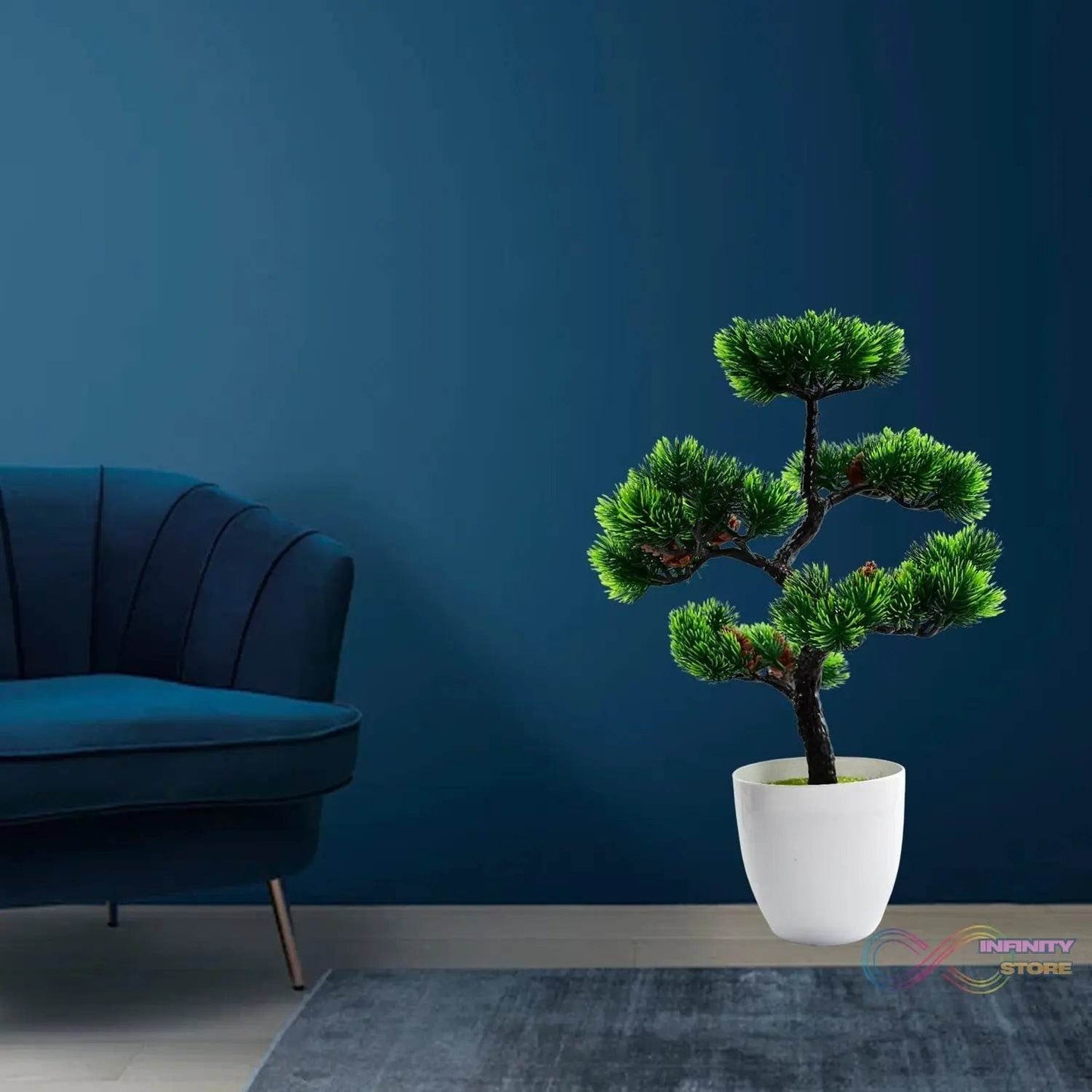 Artificial Potted Plant with Round Pot - infinityexculsivestore.com