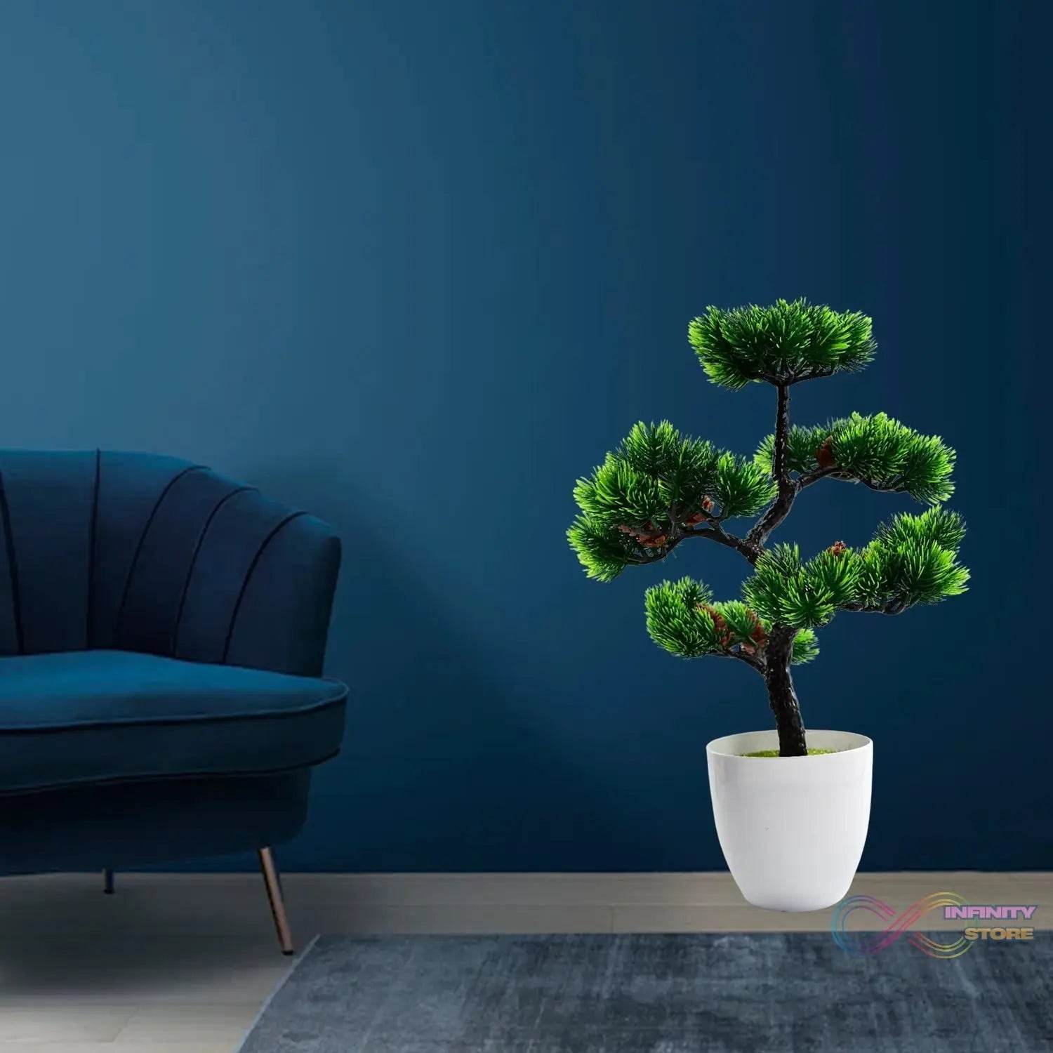 Artificial Potted Plant with Round Pot - infinityexculsivestore.com