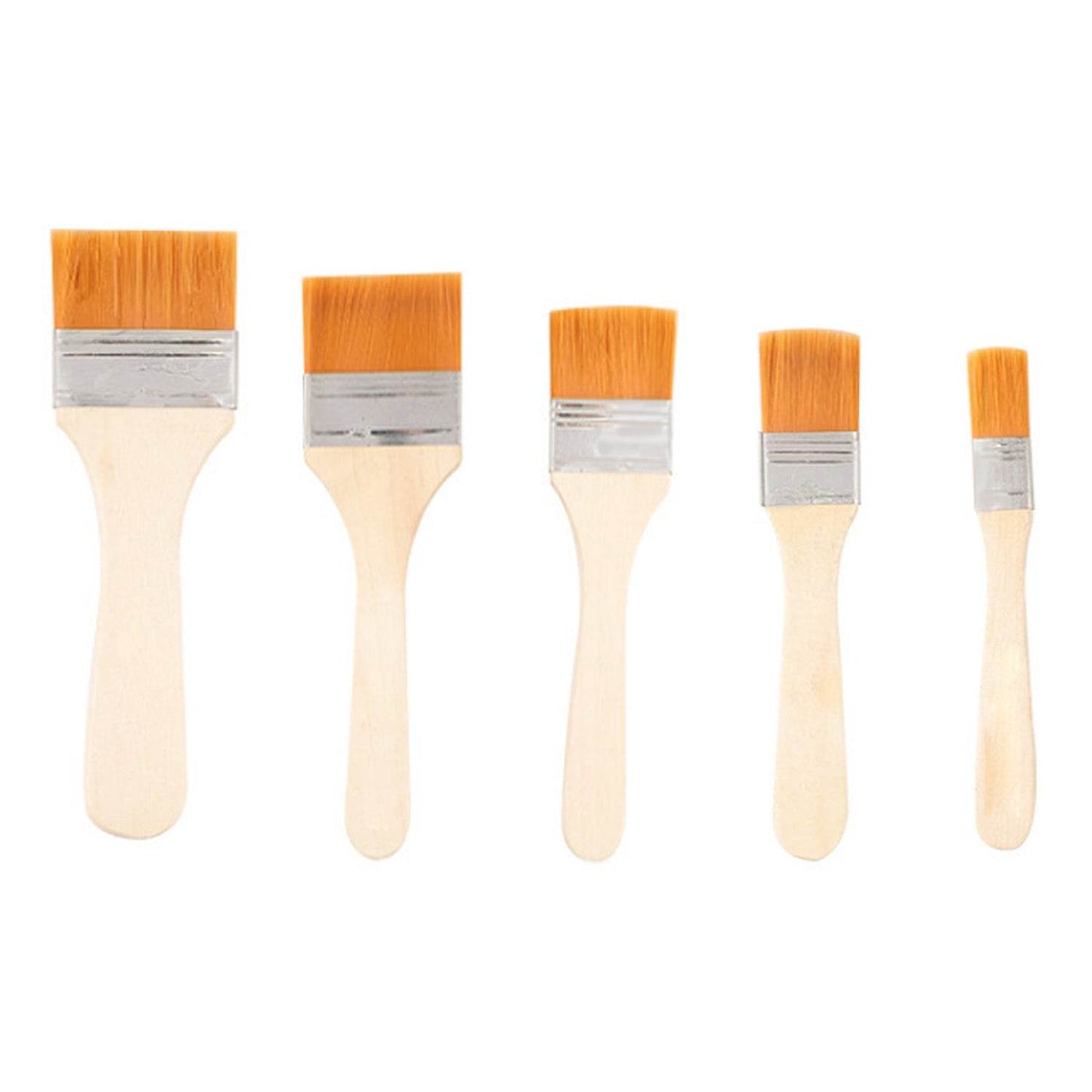 Artistic Flat Painting Brush - Set of 5 - infinityexculsivestore.com