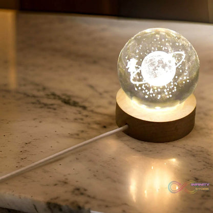 Astronaut Ball Night Light with Resin Base Decorative for Living Room Decor (1 Pc) - infinityexculsivestore.com