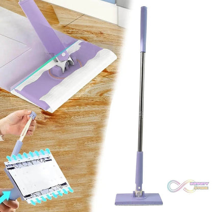 Automatic Cloth Changing Mini Mop with Push Pull Cloth Changing Handle (1 Pc) - infinityexculsivestore.com