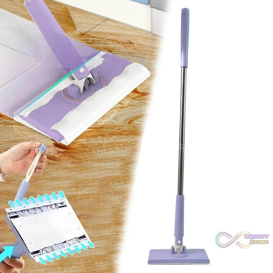 Automatic Cloth Changing Mini Mop with Push Pull Cloth Changing Handle (1 Pc) - infinityexculsivestore.com