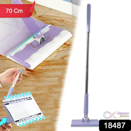 Automatic Cloth Changing Mini Mop with Push Pull Cloth Changing Handle (1 Pc) - infinityexculsivestore.com