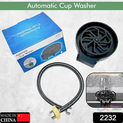 Automatic Cup Washer or Glass Rinser for Kitchen Sink, Black Kitchen Sink Cleaning Spray Cup Washer, Bar Glass Washer. - infinityexculsivestore.com