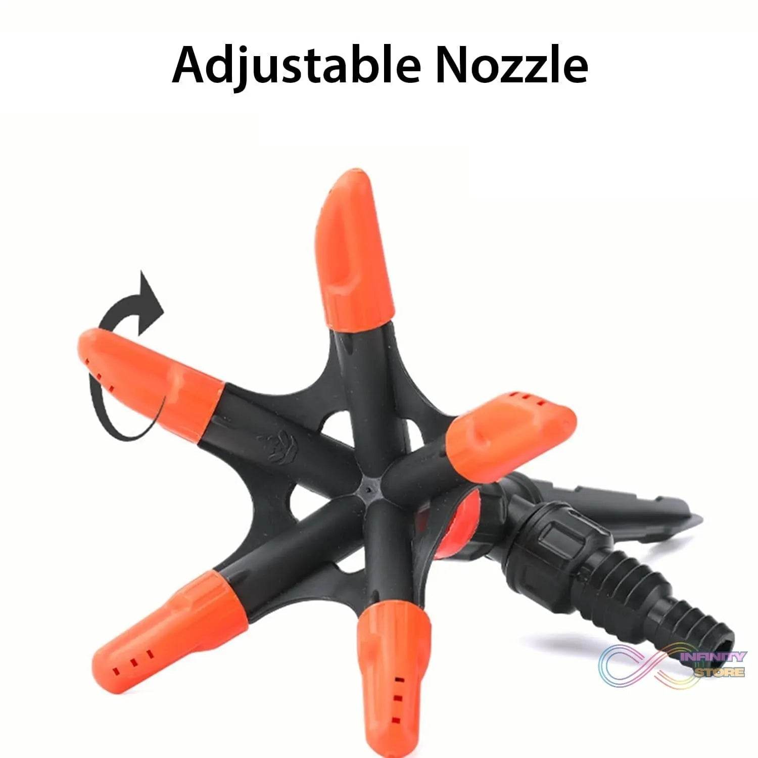 Automatic Garden Sprinkler 360 Degree Rotating Adjustable 5 Arm (1 Pc) - infinityexculsivestore.com