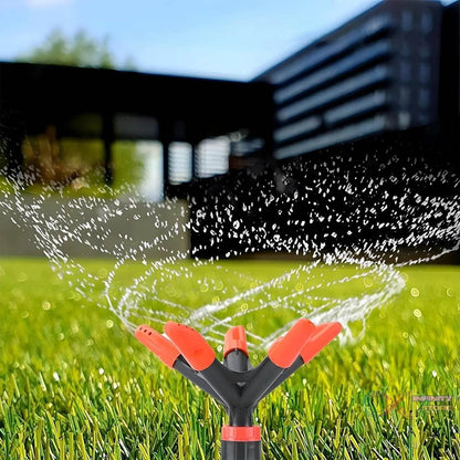 Automatic Garden Sprinkler 360 Degree Rotating Adjustable 5 Arm (1 Pc) - infinityexculsivestore.com