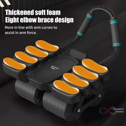 Automatic Rebound Abdominal Wheel with 8 Elbow Supports (1 Pc) - infinityexculsivestore.com
