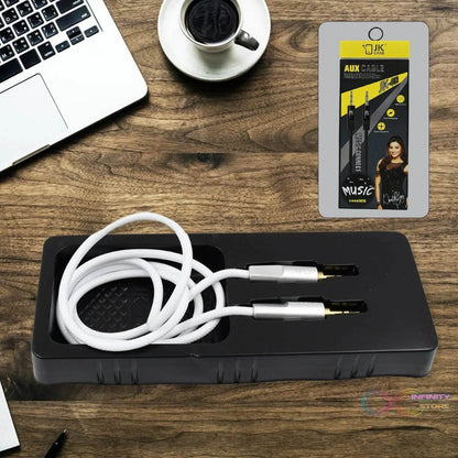 Aux Cable for Mobile and Tablet Home / Car Stereos & More (1 Pc / 1000MM) - infinityexculsivestore.com