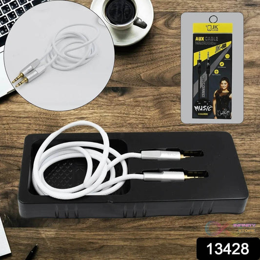 Aux Cable for Mobile and Tablet Home / Car Stereos & More (1 Pc / 1000MM) - infinityexculsivestore.com