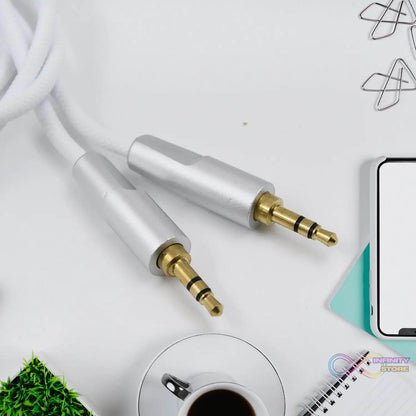 Aux Cable for Mobile and Tablet Home / Car Stereos & More (1 Pc / 1000MM) - infinityexculsivestore.com