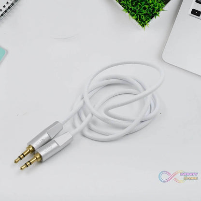 Aux Cable for Mobile and Tablet Home / Car Stereos & More (1 Pc / 1000MM) - infinityexculsivestore.com