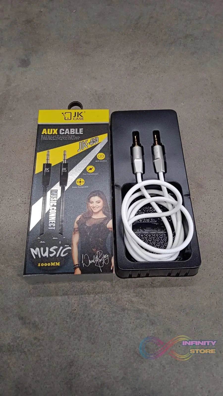 Aux Cable for Mobile and Tablet Home / Car Stereos & More (1 Pc / 1000MM) - infinityexculsivestore.com